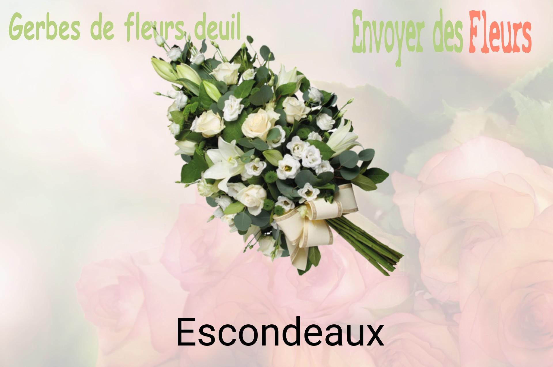 Gerbe de fleurs de deuil livrée à Escondeaux